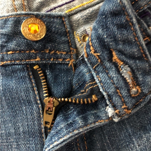 G Unit Y2K Logo Embroidered Capris Jeans - Picture 8 of 12